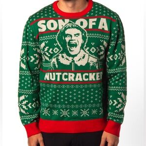 ELF Son Of A Nut Cracker Fair Aisle Ugly Christmas Sweater Unisex XXL